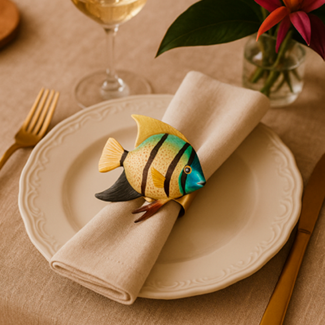 Servilletero bajo el océano